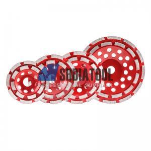 Dia 4''-7'' Professional Diamond Welded Double Row Grinding Cup Wheel Grinding Disc Cutting Wheel for Granite Marble