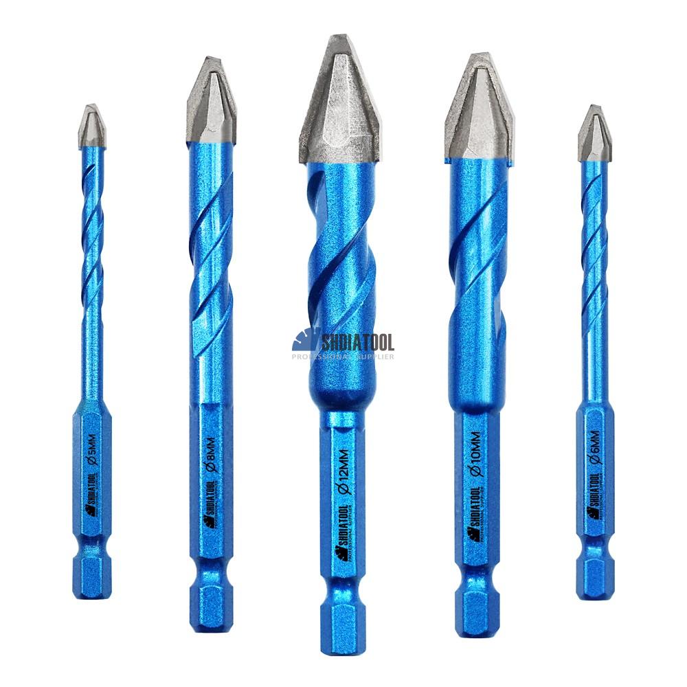 Quick-fit Shank Eccentric Drill Bits Carbide Drilling Bits 5/6/8/10/12MM HSS Dry Drill Bit Hole Opener For Wood Tile Marble