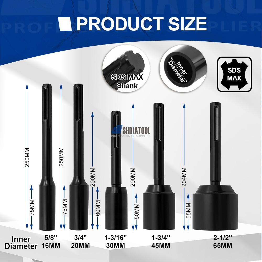 SDS Max Ground Rod Driver Hardened Steel Earth Stake Grounding Rod for 5/8Inch 3/4Inch Ground Rods on Rotary Hammer Drill
