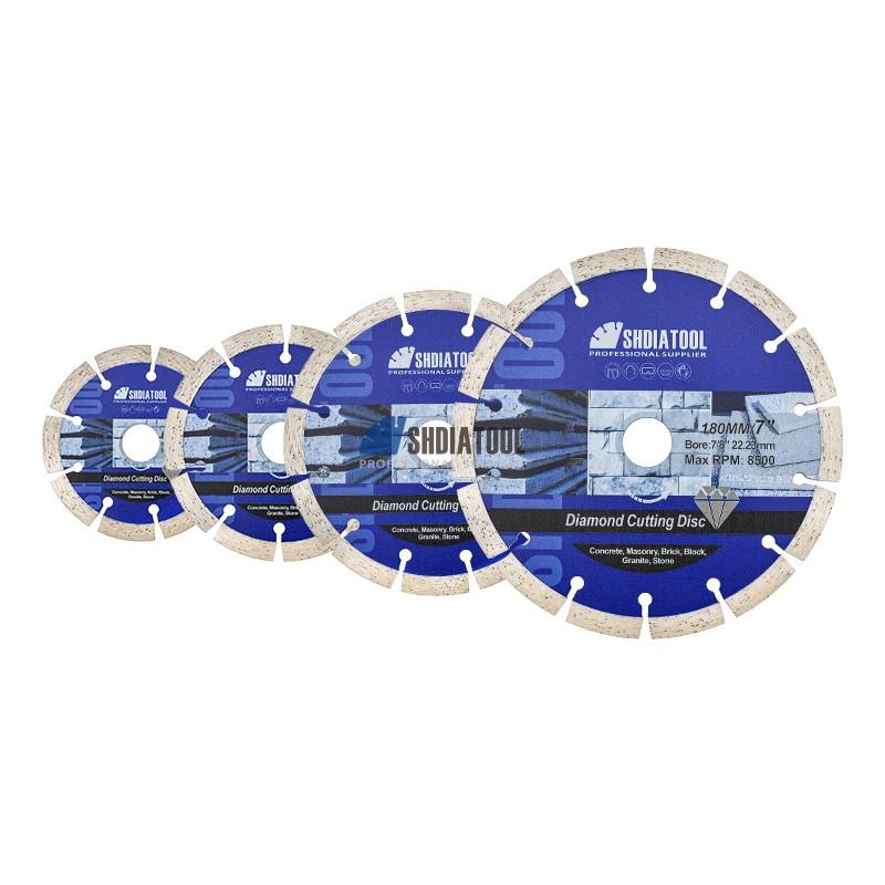 4.5/5/6/7inch Sintered Segment Diamond Saw Blade Dry Wet Cutting Disc Tile Cutter For Concrete Granite Marble