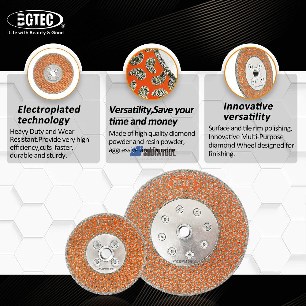 Single Side Coated Electroplated Diamond Cutting Grinding Disc Saw Blade Tile Cutter Cutting Wheel for Granite Marble Quartz