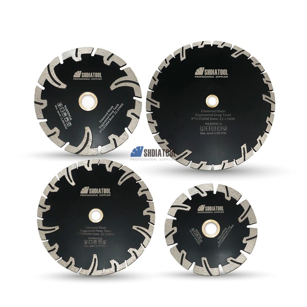 Sintered Diamond Circular Saw Blade Turbo Granite Marble Concrete OEM Hot Press Cutting Disc Segment Slant Protection Teeth