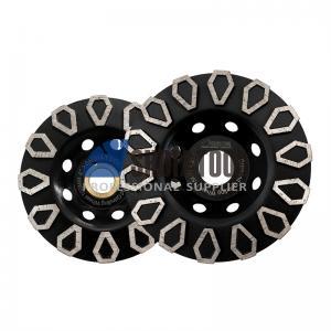 4in/4.5in Sintered Diamond Turbo Grinding Cup Wheel Abrasive Disc for Angle Grinder on Concrete Floor Masonry Marble