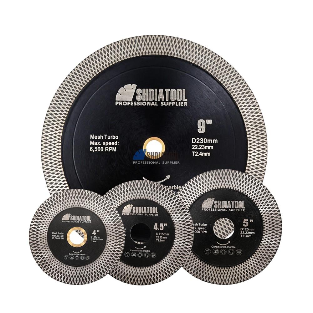 4''/4.5''/5''/9'' Hot Pressed Sintered Double Sides X Mesh Turbo Diamond Saw Blade Diamond Cutting Disc