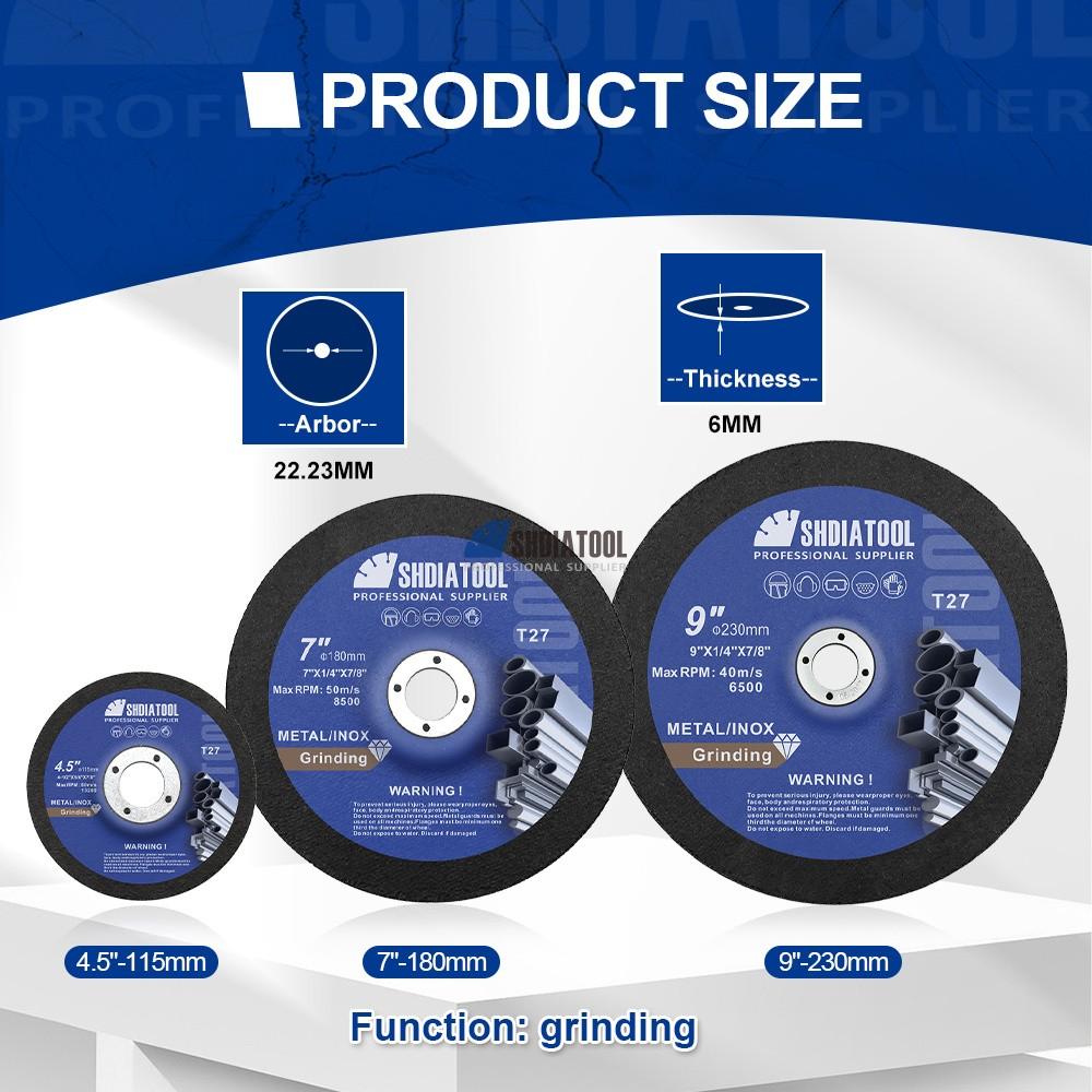 115/180/230mm Stainless Steel Resin Bonded Grinding Wheels Sharp Fast INOX Abrasive Tools Flexible Grinding Disc