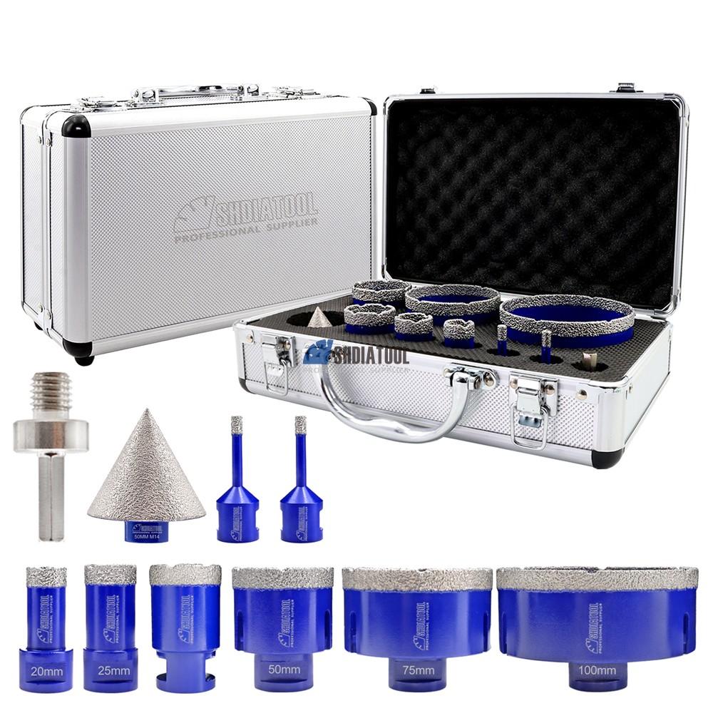 Vacuum Brazed M14 Tile Porcelain Core Drill Bit Diamond Drills Hole Saw Kit Hole Cutter Diamond Drill Bit Chamfer Set