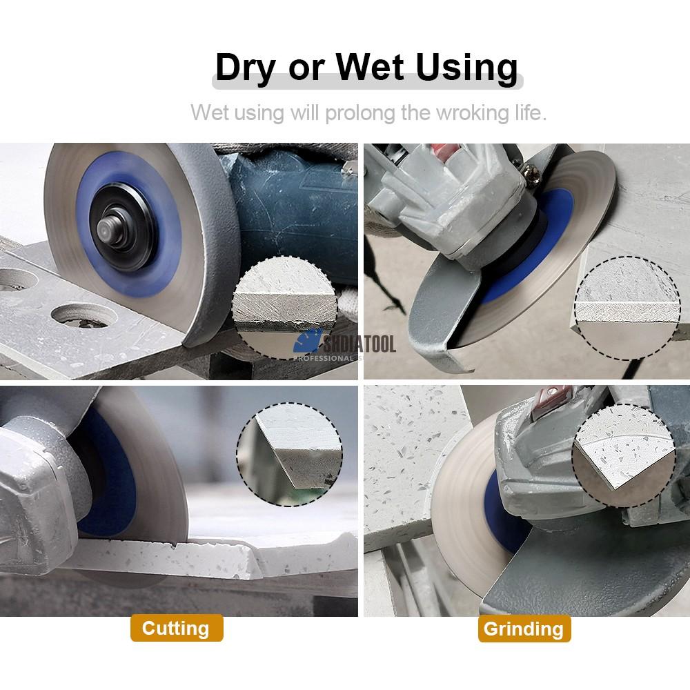 105/115/125mm Triangle Design Double Sided Diamond Saw Blade Cutting&Grinding Disc Tile Cutter Cutting Blade for Marble