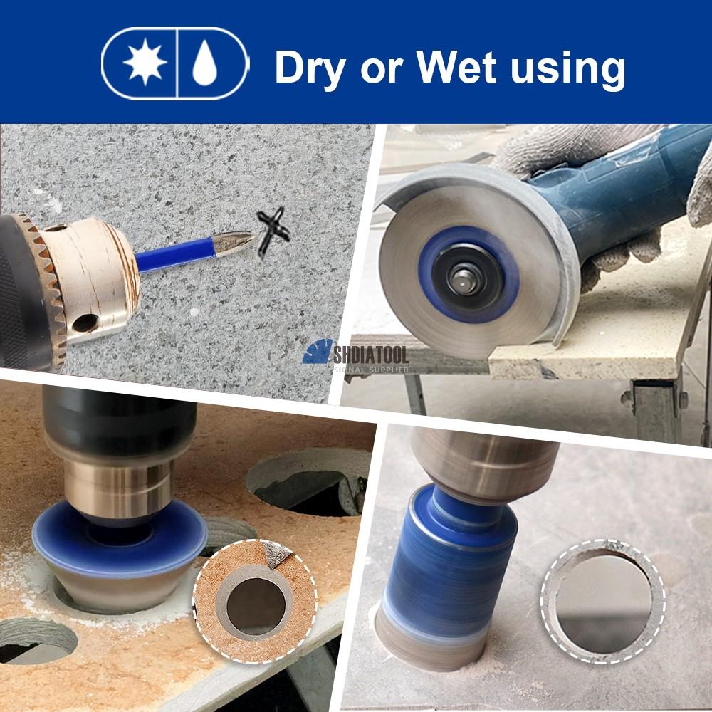13pcs 6-65mm Triangle Shank Vacuum Brazed Diamond Core Drill Bits Diamond Saw Blade Beveling Chamfer Set For Tile Marble Masonry