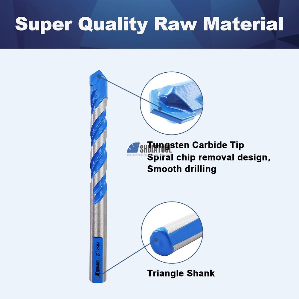 5-12mm Triangle Shank Tungsten Carbide Drill Bit Hard Alloy Twist Drill Bits Electric Hammer Drill Bit For Concrete Masonry