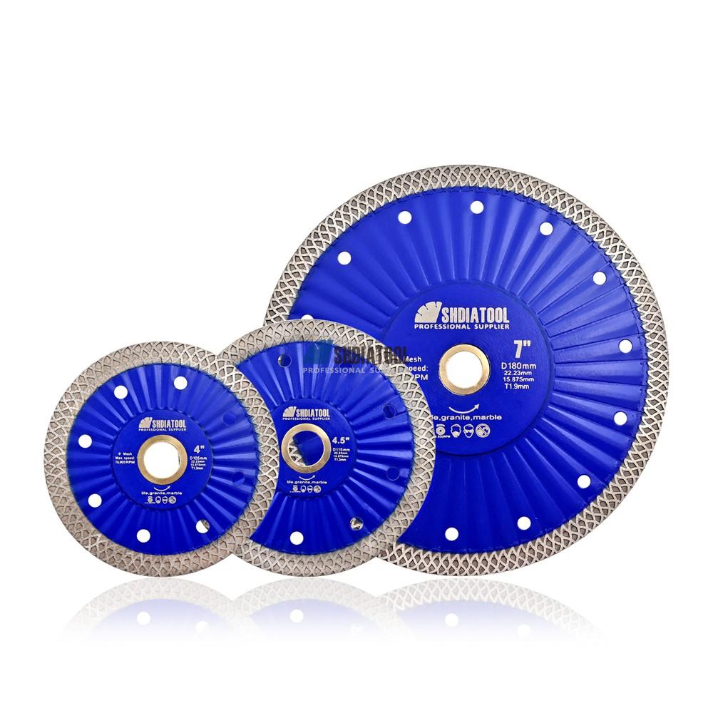 Dia4/4.5/7INCH Diamond Superthin Hot Pressed Turbo Saw Blade Cutting Disc Disk