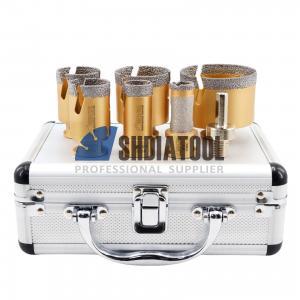 7PCS SHDIATOOL Vacuum Brazed M14 Diamond Core Drill Bit Set Diamond Tools Cutting Bit Tile Hole Saw Kit for Angle grinder