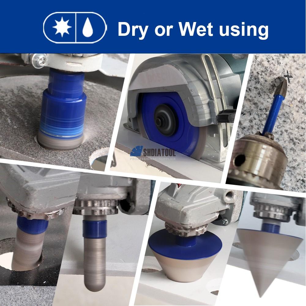 5/8''-11 Vacuum Brazed Diamond Core Drill Bit Set Saw Blade Diamond Crowns Hole Saw Kit For Granite Marble Stone Porcelain Tile