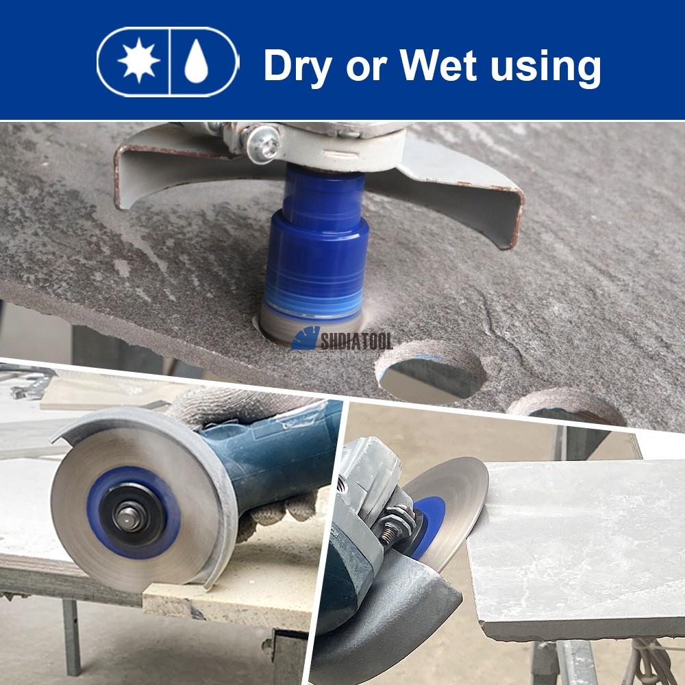 8PCS 5/8''-11 Vacuum Brazed Diamond Core Drill Bit Drilling Bit Set for Marble Granite Tile Masonry Saw Blade Hole Saw Cutter Kit
