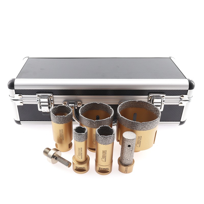 Vacuum Brazed Diamond Core Drill Bit Tile Drill Bit Set Hole Cutter Hole Saw Kit for Porcelain Tile Ceramic