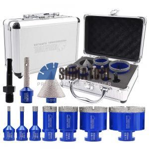 1set/10pcs 5/8''-11 Vacuum Brazed 6/8/10/25/35/50/65mm Diamond Drill Bits Set & Finger Milling Bit & 2'' Beveling Chamfer Bit 1set/10pcs 5/8''-11 Vacuum Brazed 6/8/10/25/35/50/65mm Diamond Drill Bits Set & Finger Milling Bit & 2'' Beveling Chamfer Bit