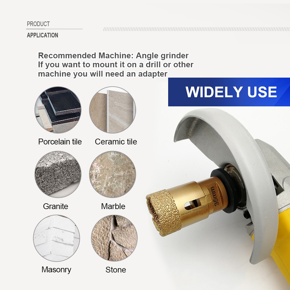 20mm-150mm M14 Vacuum Brazed Diamond Drilling Core Bits Hole Saw Drill Bit