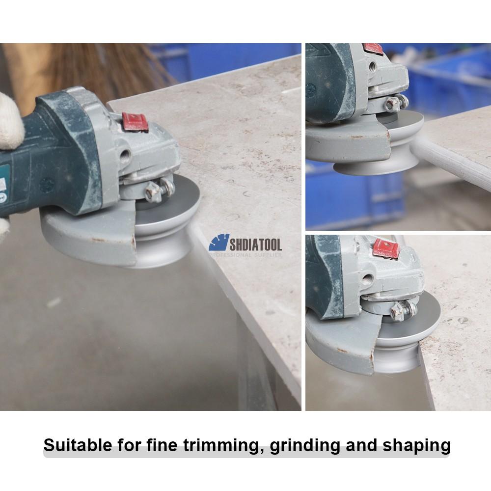 High Grinding Efficiency Dia 85mm Vacuum Brazed Diamond Grinding Cutting Profile Wheel For Granite Marble Stone Edge