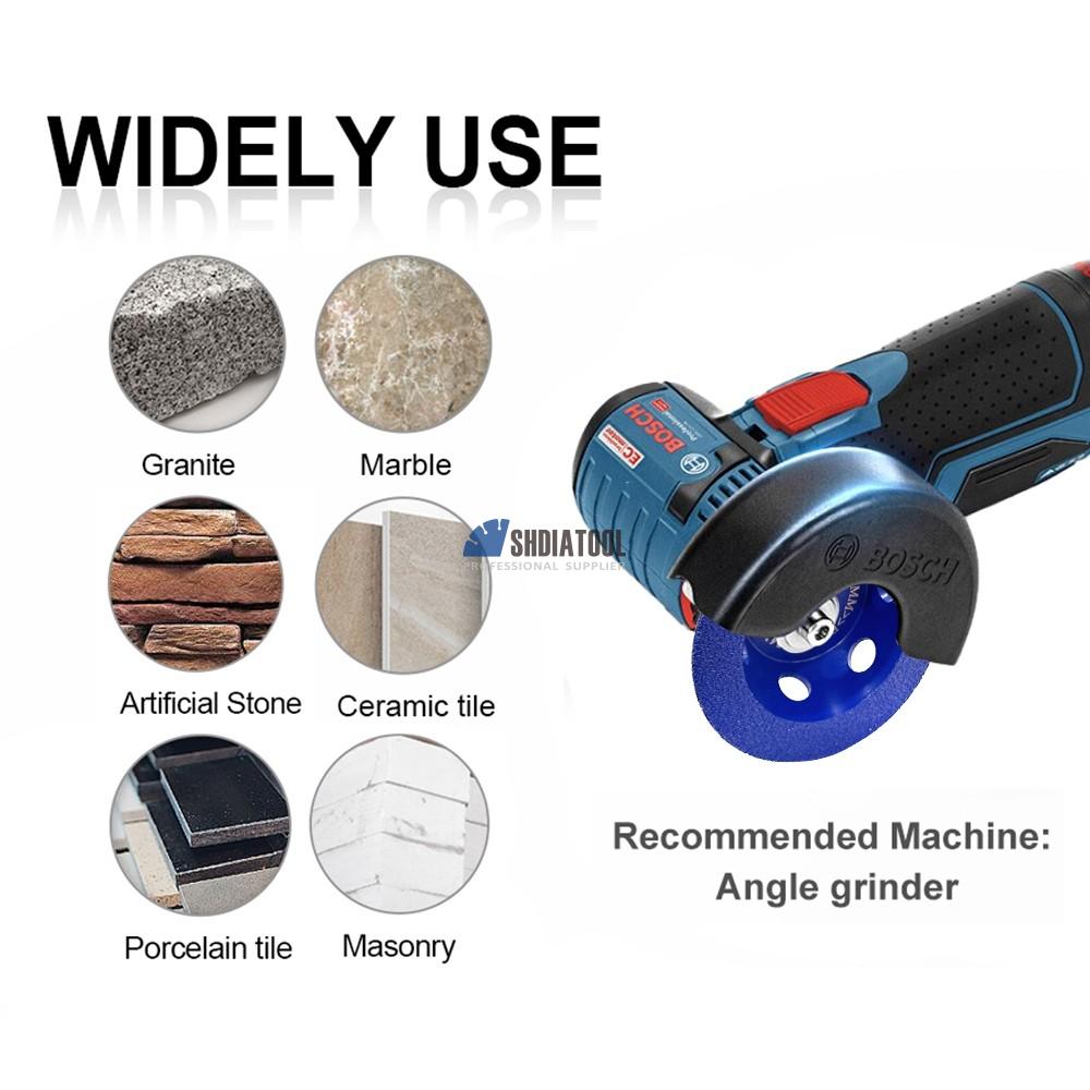 3inch/75mm Vacuum Brazed Diamond Marble Granite Stone Grinding Wheel Grinding Disc Brazed Diamond Abrasive Cutting Wheel