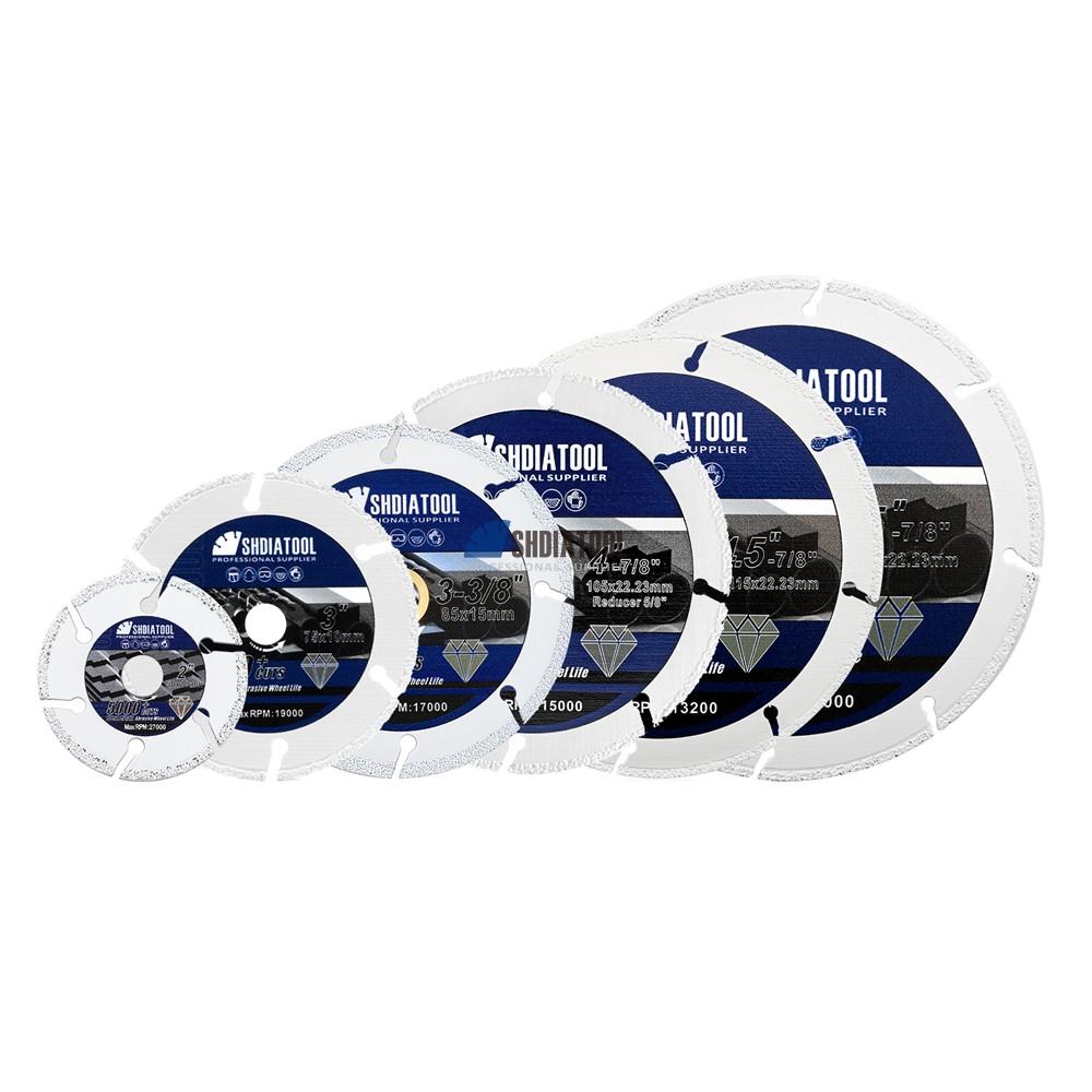 50mm-125mm Vacuum Brazed Diamond Metal Saw Blade Cutting Blade Cutting Disc For Metal Steel on Angle Grinder