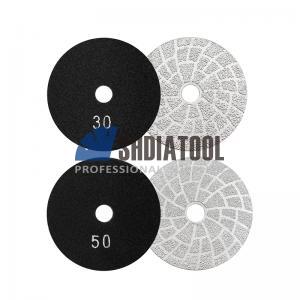 4in/100mm High Efficiency #30#50 Vacuum Brazed Diamond Polishing Pads Grinding Disc for Granite Concrete Marble Stone