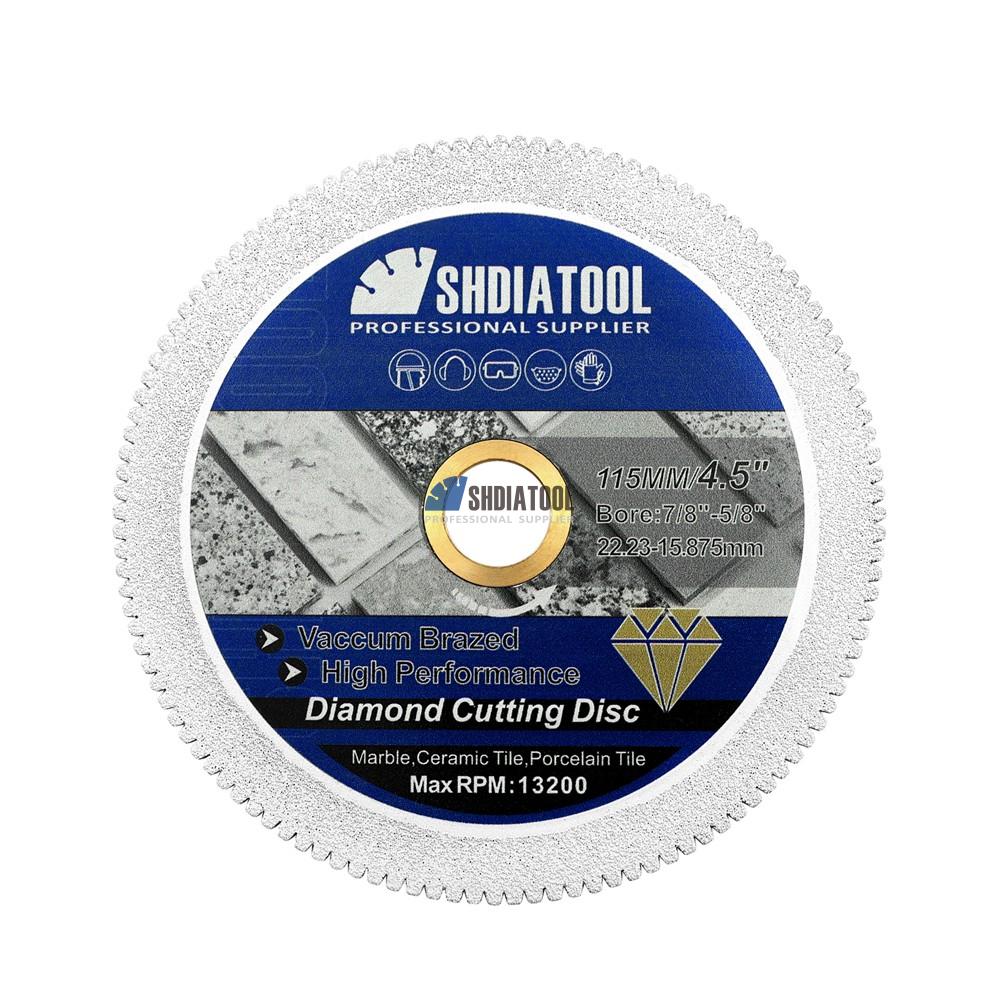 Dia 4.5in/115mm Vacuum Brazed Diamond Saw Blade Marble Cutting Disc Granite Cutter Cutting Blade for Ceramic Tile porcelain Tile