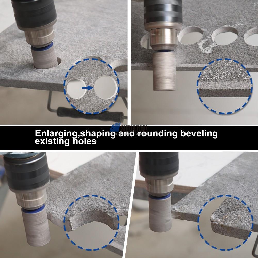 Dia 10/15/20/25mm Vacuum Brazed Diamond finger bits Hexagonal handle Milling bits