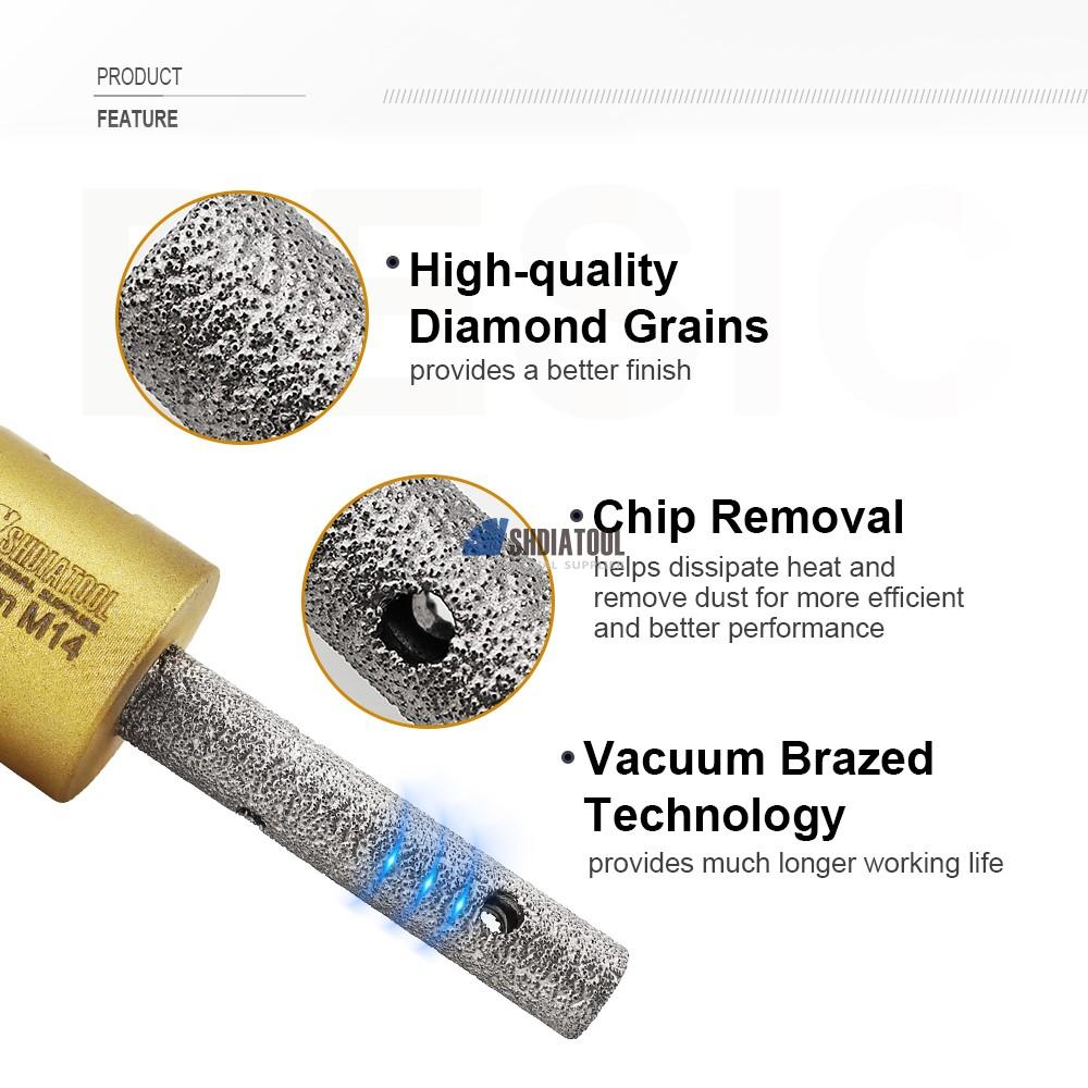 Vacuum Brazed Drill Bit Diamond Finger Bits for Both Drilling and Milling