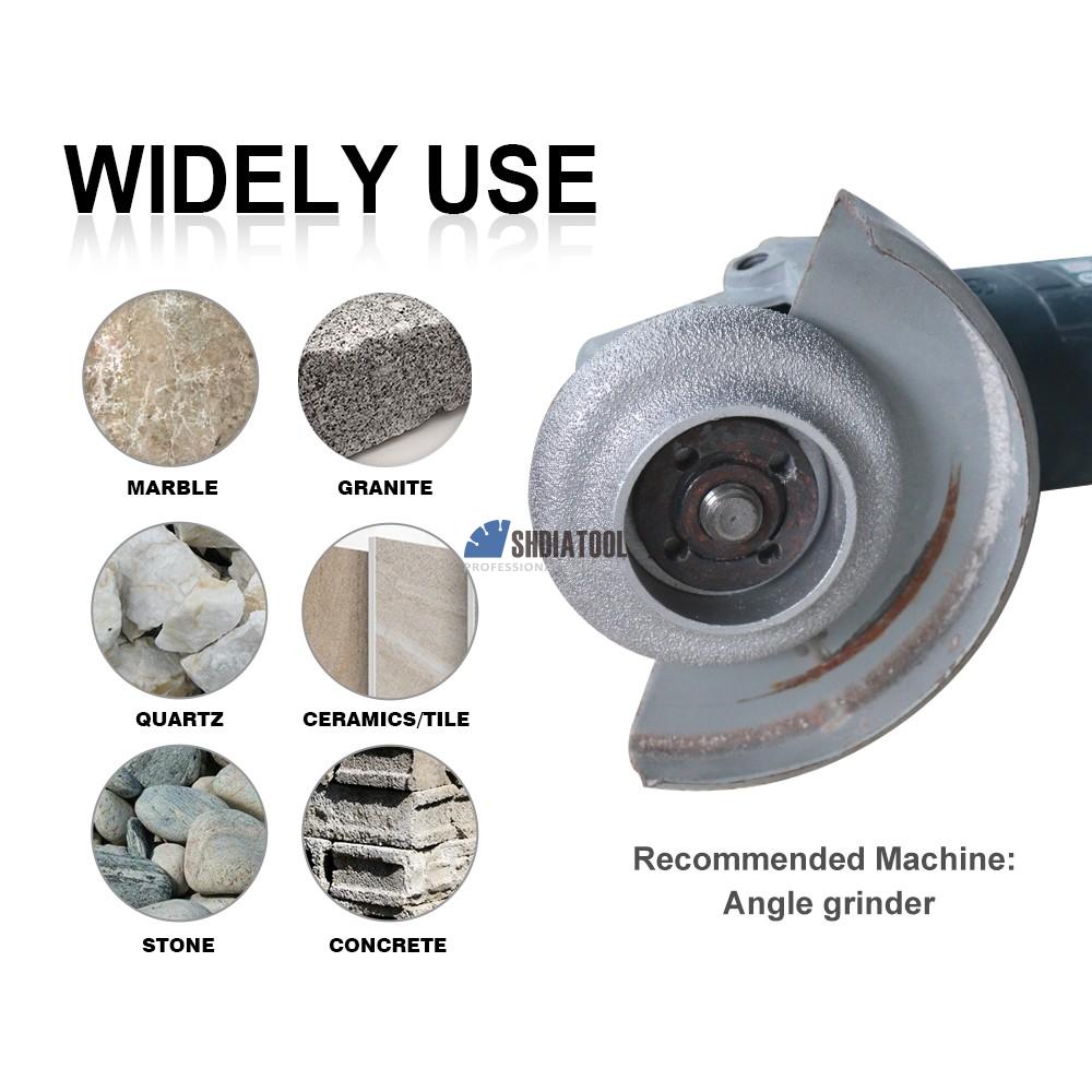 Diameter 85mm*15/20/25mm Height Vacuum Brazed Profiling Hand Wheel Diamond Edge Grinding Wheel for Angle Grinder