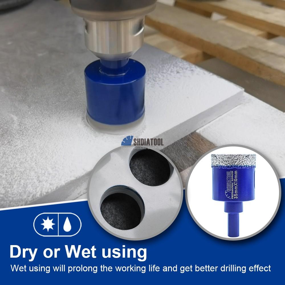 6-68mm Vacuum Brazed Triangular Shank Diamond Core Drill Bit Hole Saw Hole Cutter