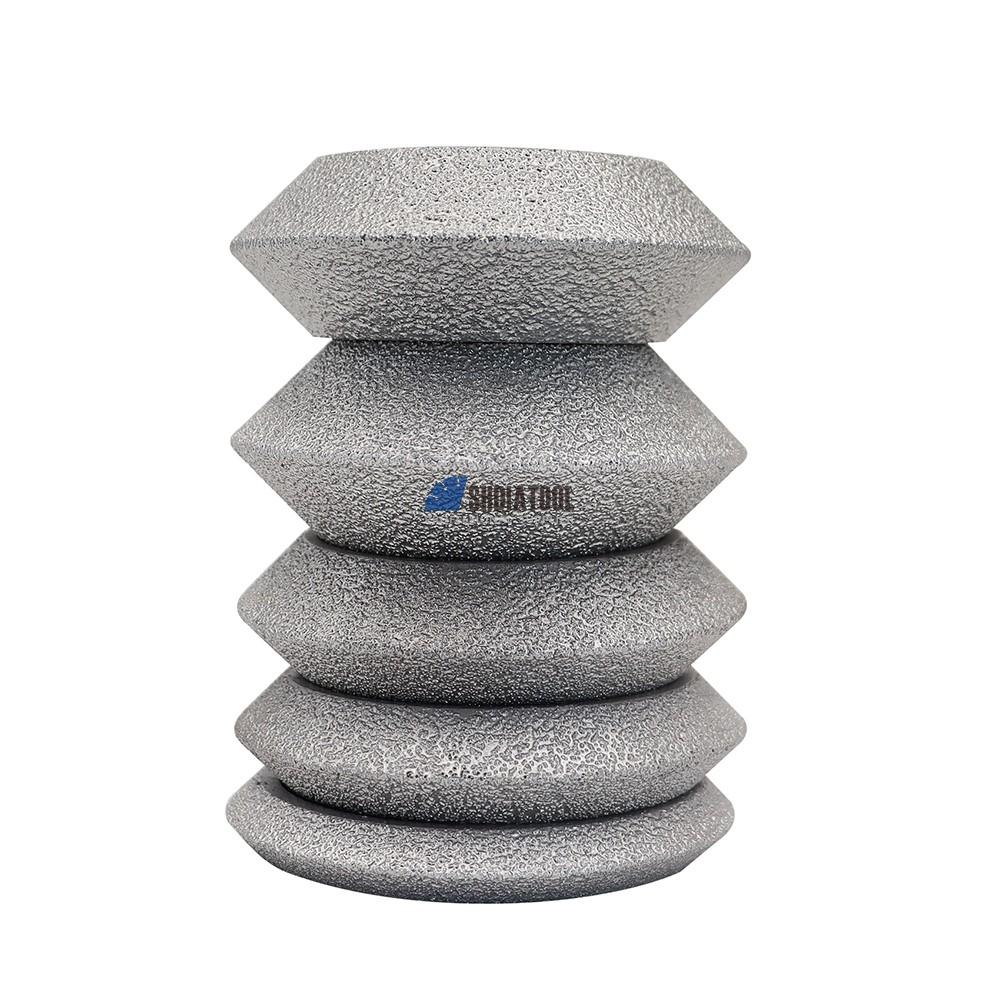 Vacuum Brazed V-shape Diamond CONVEX Wheel / Profile Grinding Wheel For Stone Artificial Stone Ceramics Glass Concrete