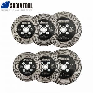 Dia 4''/4.5''/5'' Sintered X Mesh Turbo Double Side Diamond Blade Diamond Cutting Disc With Flange